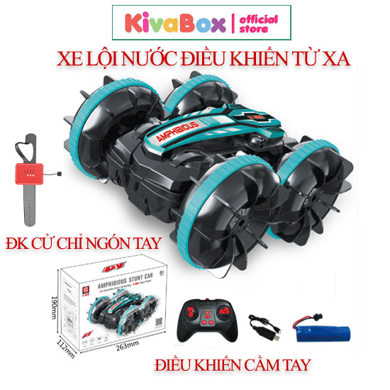 Bộ sản phẩm xe điều khiển từ xa địa hình, xe bus, xe máy xúc, xe container KIVABOX đèn led, chịu mọi va đập tốc độ cao