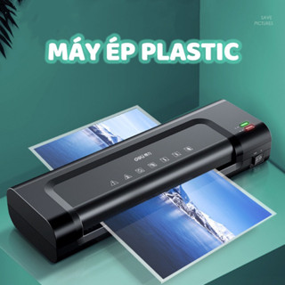 Máy ép nhiệt plastic Deli khổ A4 ép ảnh ép giấy tờ ép thẻ học flashcards, học liệu cho bé máy ép mini văn phòng gia đình