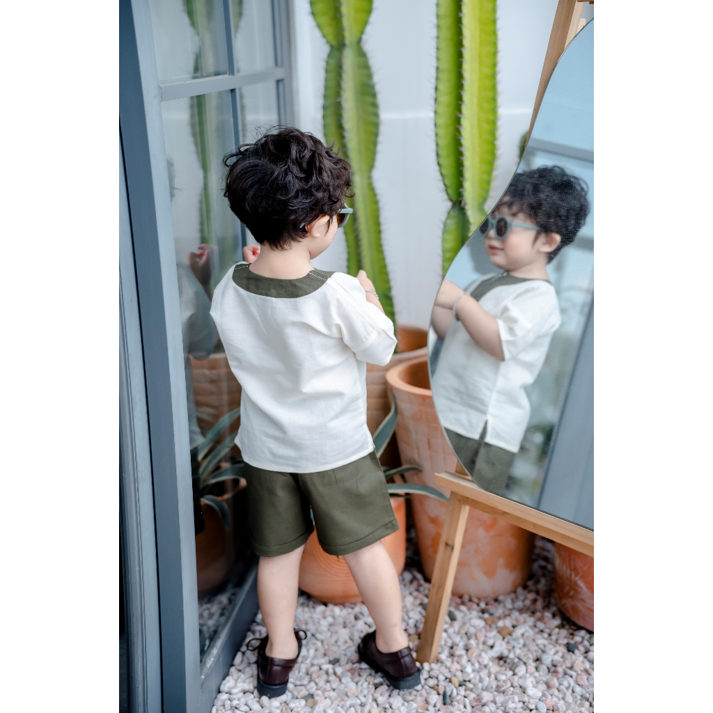 Bộ Quần Áo Bé Trai Chất Linen Mềm Mịn Thoáng Mát - BARON SET - SEL001 - SAOLA KIDS CLOTHING