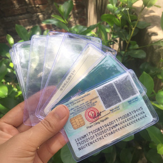 Bọc căn cước công dân , bao đựng cccd, túi đựng căn cước, thẻ ATM chất liệu nhựa PVC cao cấp dẻo trongcó nắp
