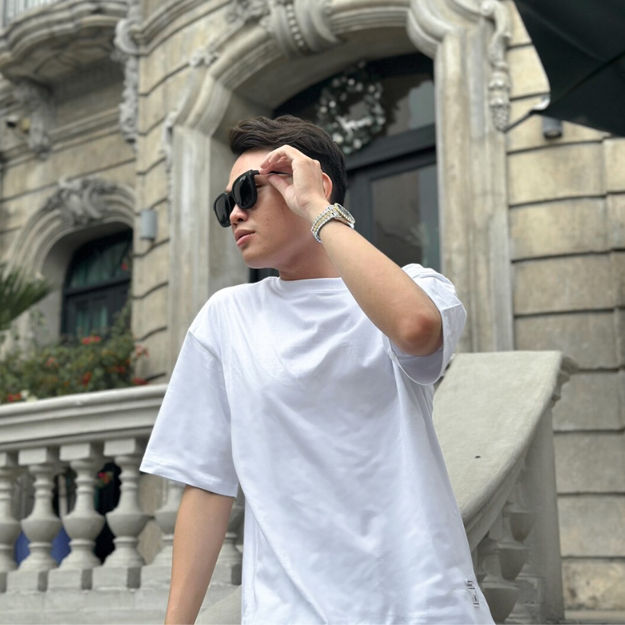 Áo thun trắng trơn Unisex HISTORICAL 100% cotton dày dặn, áo phông đơn giản đứng form, phong cách basic dễ phối đồ