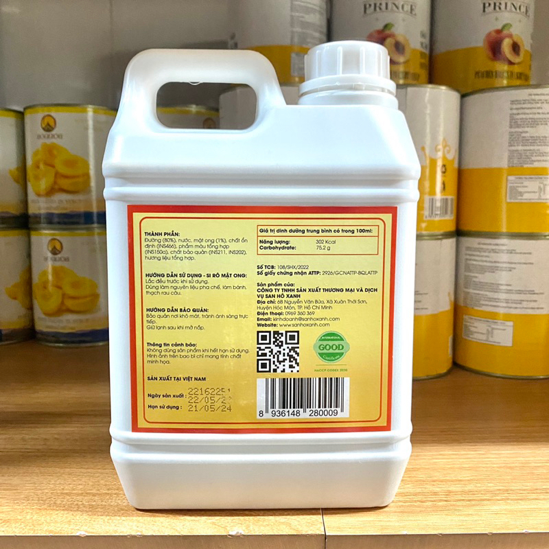 Siro Mật Ong CARISA Can 2L