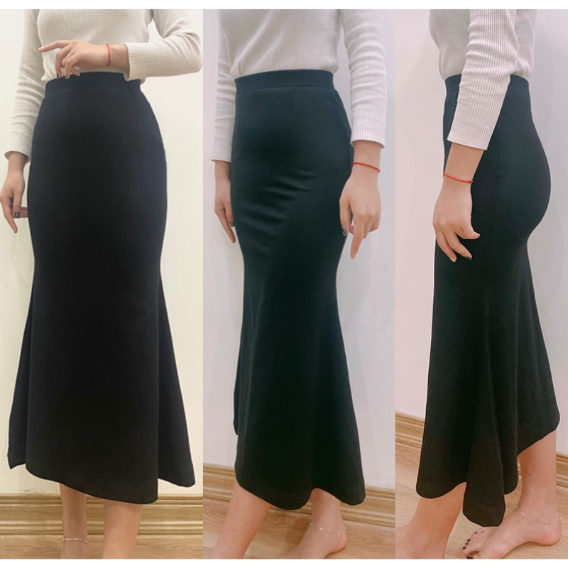 Chân váy đuôi cá thun zip Heppy dáng dài Hàn Quốc _cvduoica_P0K17