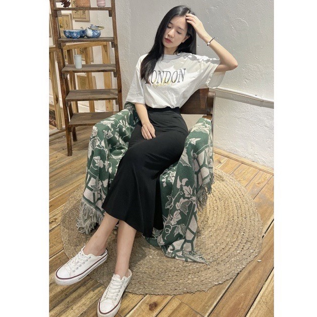 Chân váy đuôi cá thun zip Heppy dáng dài Hàn Quốc _cvduoica_P0K17