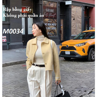 Rập giấy A3 cắt sẵn mã M0034- rập giấy mẫu áo khoác có cổ