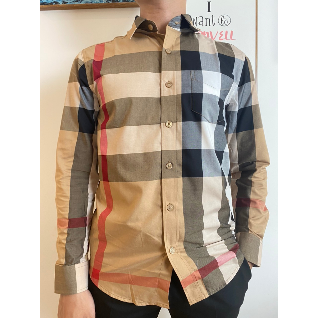 Sơ mi kẻ nam Burbery bản Like Au 1:1 cao cấp nhất