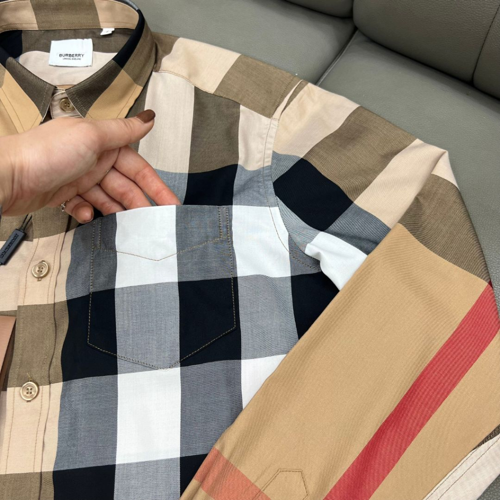 Sơ mi kẻ nam Burbery bản Like Au 1:1 cao cấp nhất