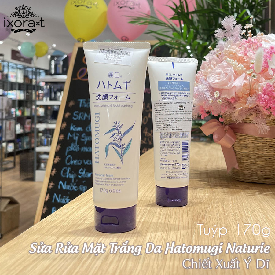 Sữa rửa mặt Ý Dĩ Hatomugi dưỡng ẩm Moisturizing & Facial Washing 130g &170g
