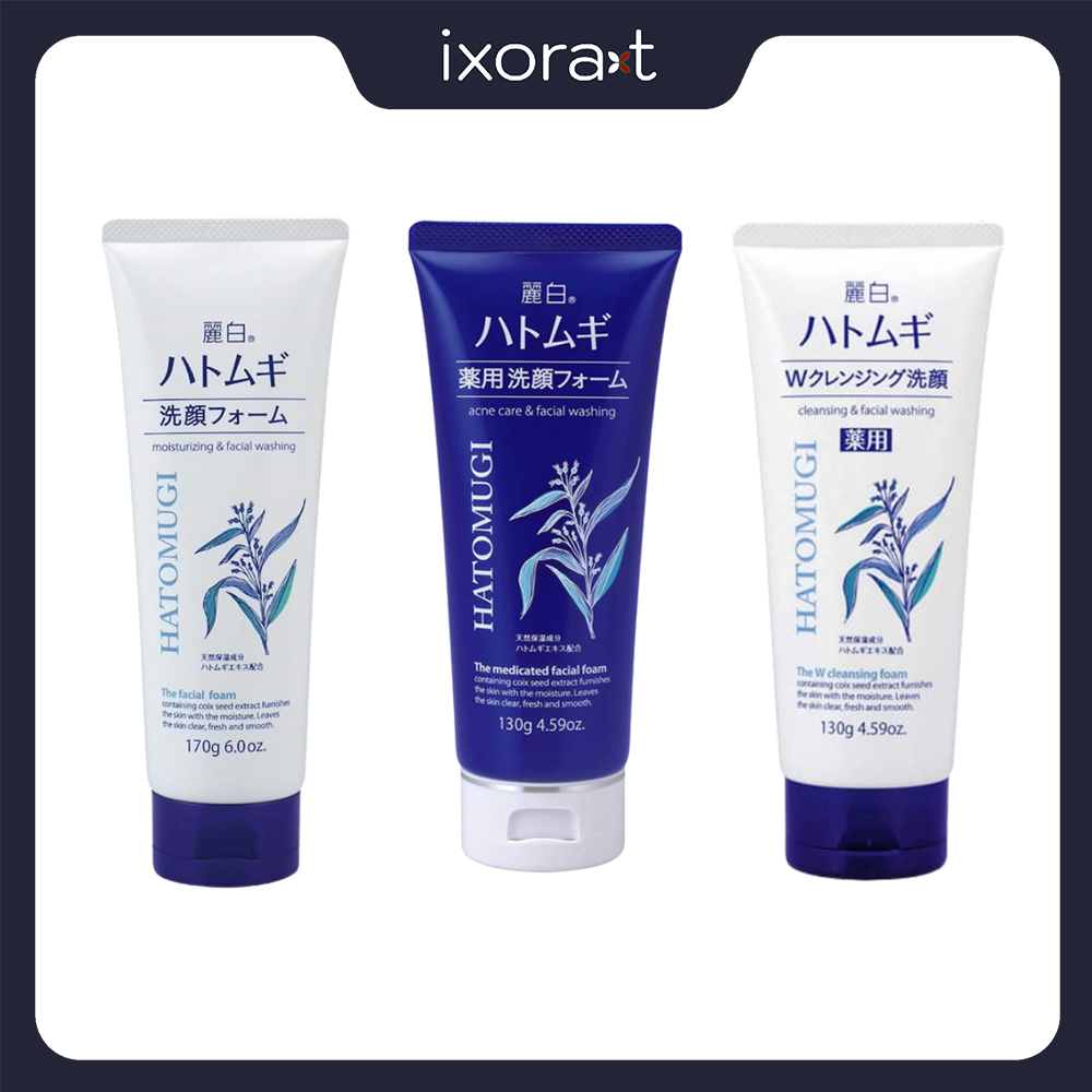 Sữa rửa mặt Ý Dĩ Hatomugi dưỡng ẩm Moisturizing & Facial Washing 130g &170g