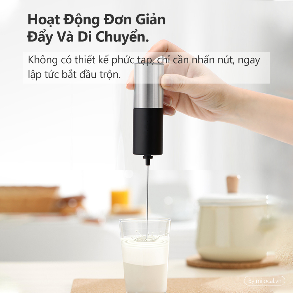 Máy Đánh Trứng Xiaomi Youpin Cliton Tạo Bọt Tự Động Độ Chất Lượng Cao Vật Liệu Cấp Thực Phẩm
