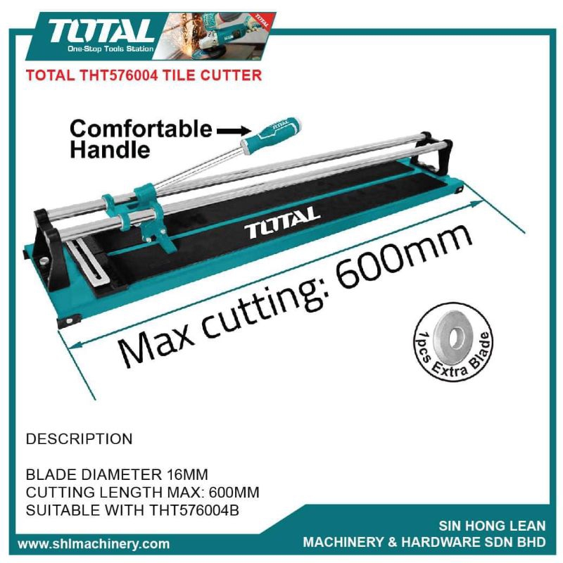 Bàn cắt gạch đẩy tay loại 600 mm TOTAL THT576004