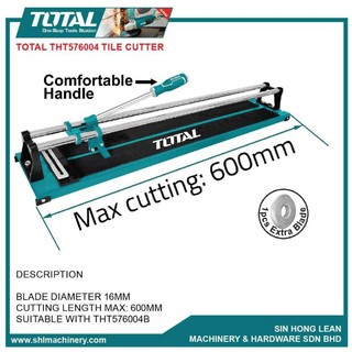 Bàn cắt gạch đẩy tay loại 600 mm total tht576004
