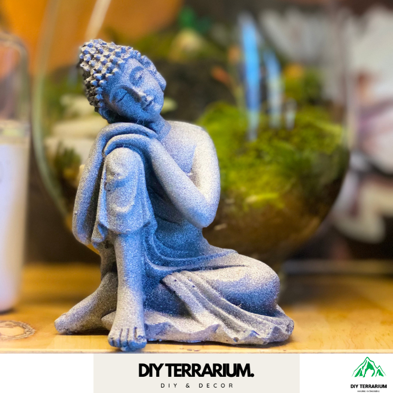 Tượng Phật An Nhiên Giả Đá size Trung - Cao 11cm