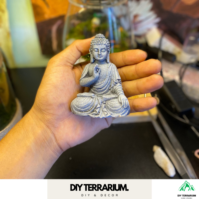 Tượng Phật A Di Đà Giả Đá Mini Trang Trí Terrarium - Cao 9cm