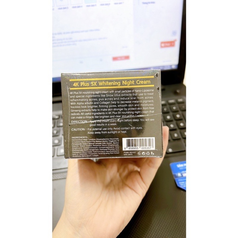 Kem 4K Plus Whitening Day Cream Thái Lan 20g Giảm Nám - Tàn Nhang Mờ Thâm Hiệu Quả