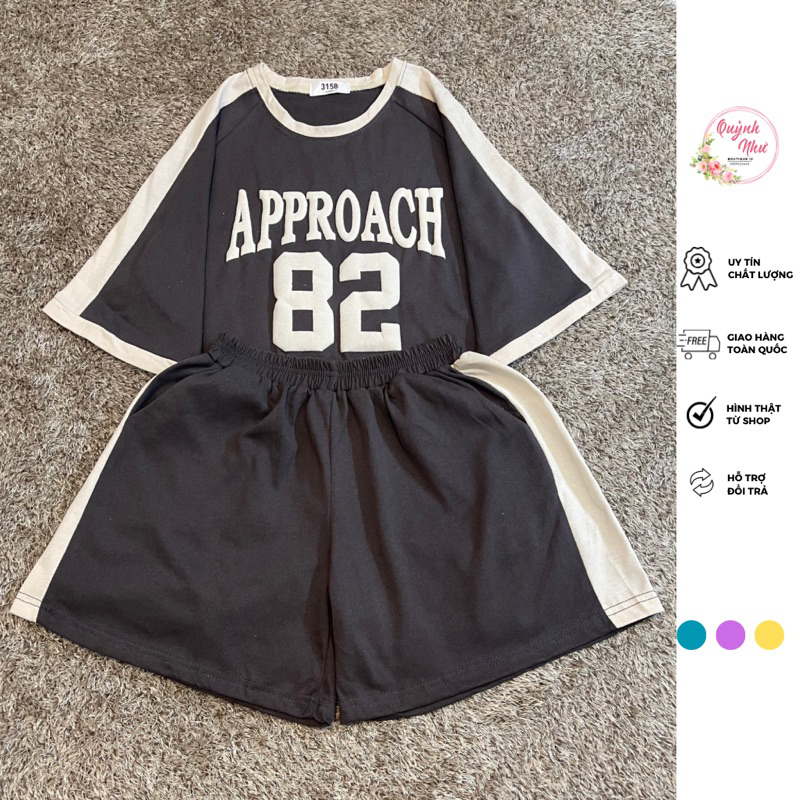 Sét bộ thun cotton nữ thể thao mặc nhà,đi chơi form rộng dưới 65kg -Quỳnh Như Boutique 13.