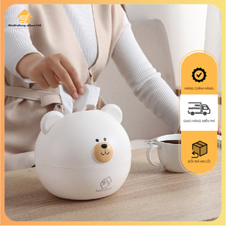 Hộp đựng khăn giấy hình gấu nâu/ trắng dễ thương brown/linefriend
