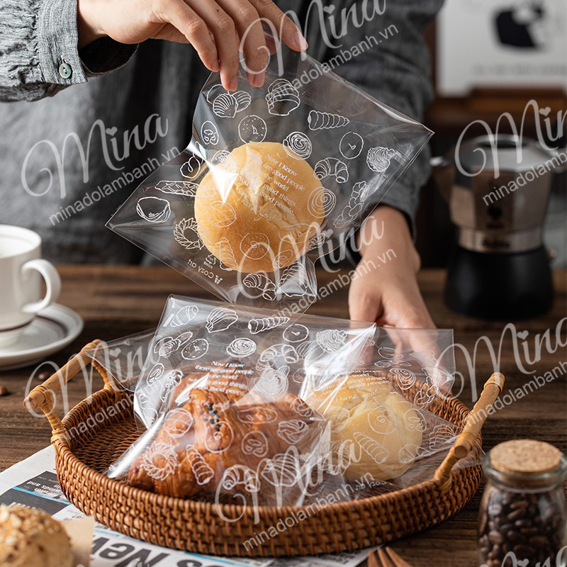 Túi dán mép Bánh Mì (15cmx18cm) - 100 chiếc