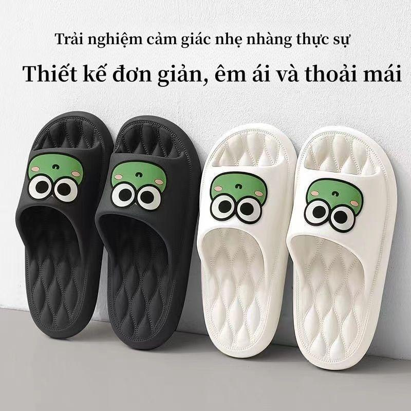 Thiên_đường Dép bánh mì nữ con ếch Hoạt Hình Dễ Thương, chất liệu EVA đúc nguyên khối, êm ái khi đi, đế dày 3CM.