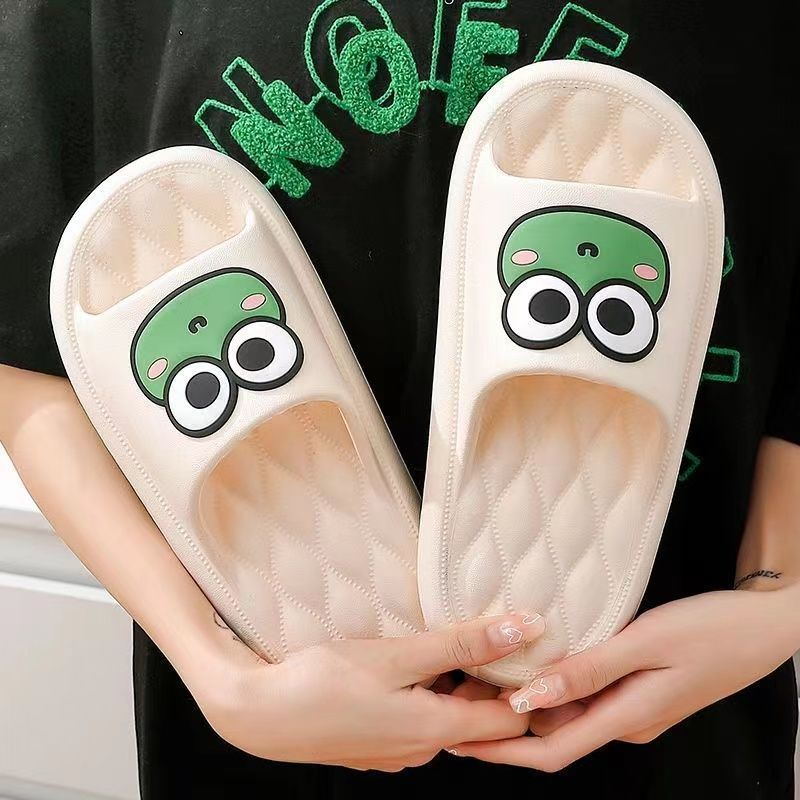 Thiên_đường Dép bánh mì nữ con ếch Hoạt Hình Dễ Thương, chất liệu EVA đúc nguyên khối, êm ái khi đi, đế dày 3CM.