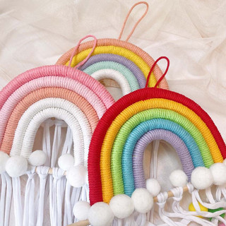 Macrame trang trí, cầu vòng, ngôi sao, dưa hấu treo tường