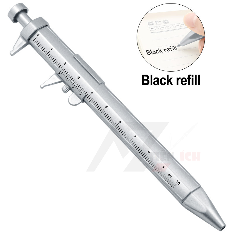Bút bi ĐEN đa năng 0.5mm có thước đo dễ dàng mang đi
