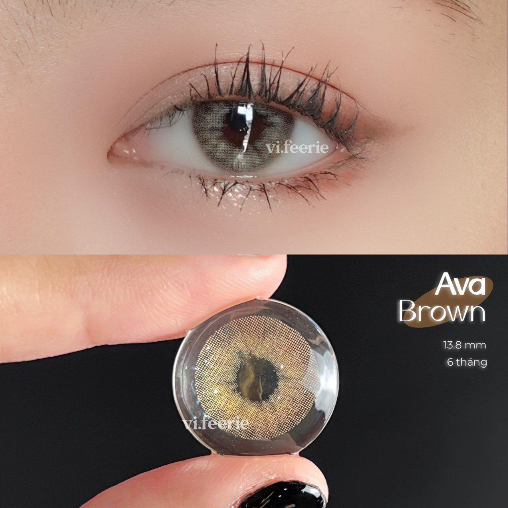 Kính áp tròng (lens) nâu Ava Brown có độ cận-VF Lens