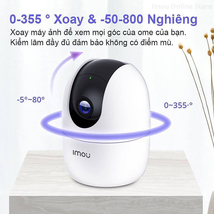 Camera trong nhà IMOU  xoay 360 độ đàm thoại 2 chiều