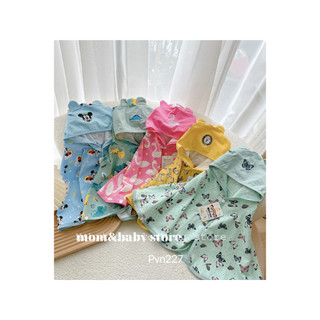 Áo choàng chống nắng cotton, áo choàng cotton cánh dơi cho bé trai, bé gái từ 6-20kg