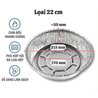Bát bạc dùng cho nồi chiên không dầu  { 10 cái sezi 22cm } cho tất cả các nồi chiên (gd quý nhi )
