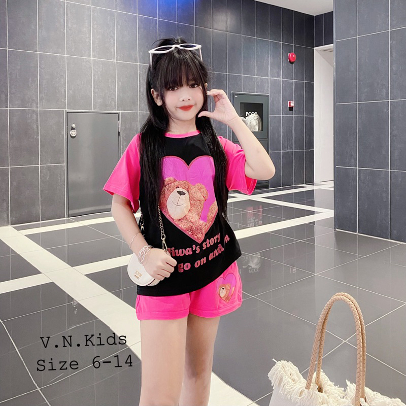Bộ gấu ❤️ xinh xỉu cho Bé đón hè size đại 17kg - 42kg