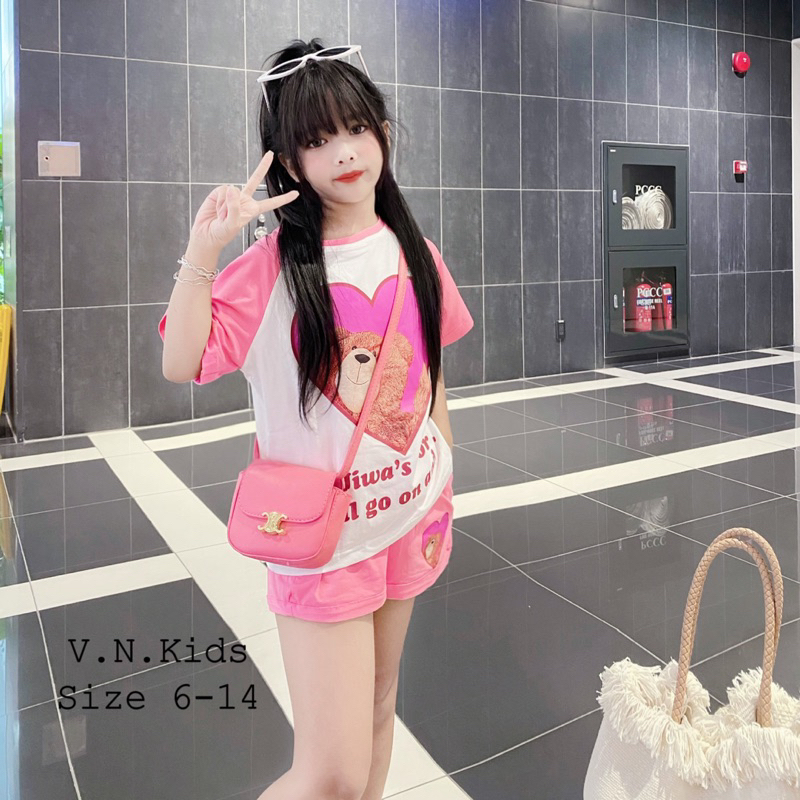 Bộ gấu ❤️ xinh xỉu cho Bé đón hè size đại 17kg - 42kg