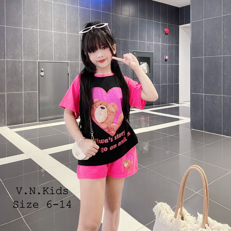 Bộ gấu ❤️ xinh xỉu cho Bé đón hè size đại 17kg - 42kg