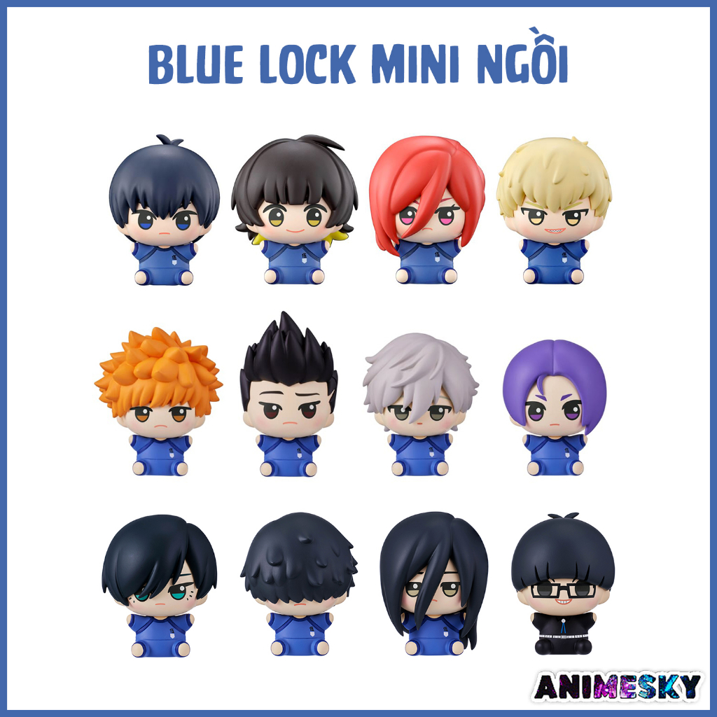 Figure Blue Lock mini chibi ngồi chính hãng - Mô hình Blue Lock Sitting mới
