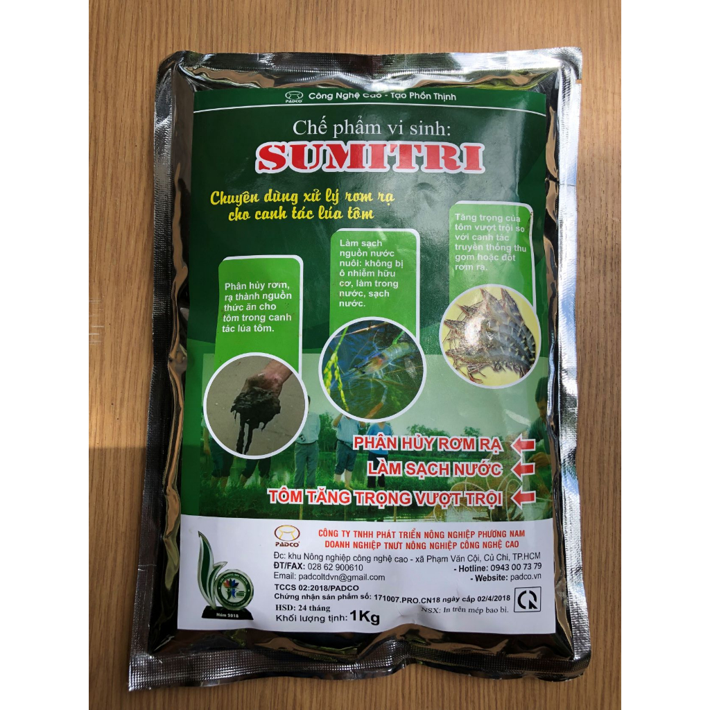 Chế phẩm vi sinh SUMITRI chuyên dùng cho canh tác lúa tôm