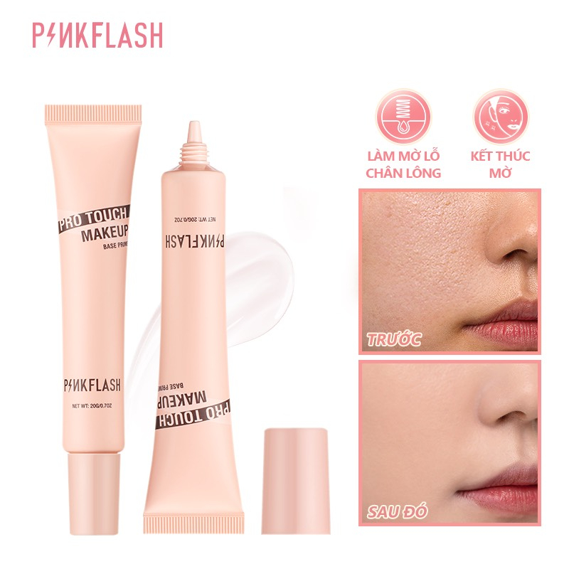 Kem lót trang điểm PINKFLASH PRO TOUCH thu nhỏ lỗ chân lông mờ mịn 20g
