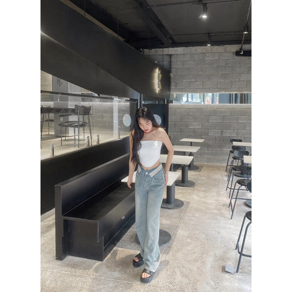 Áo Thun Cúp Ngực Nữ IKAO STATION Áo Quây Kèm Mút Sành Điệu Nhiều Màu