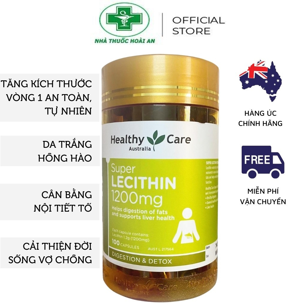 Mầm đậu nành điều hòa nội tiết Healthy Care Super Lecithin 100 viên