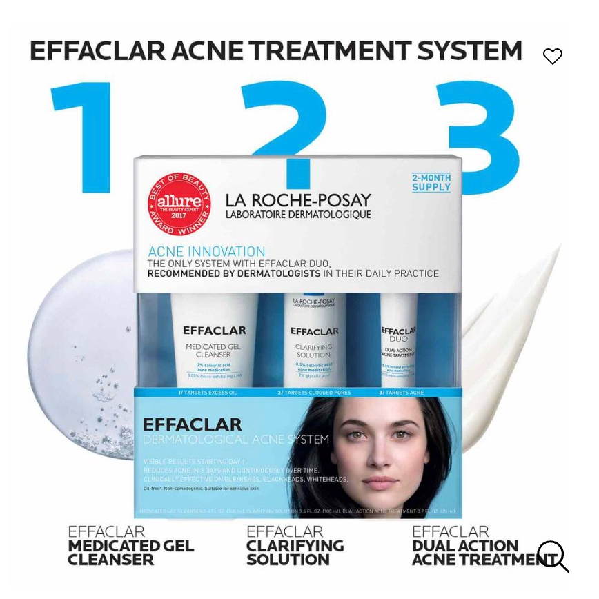 Bộ Ngừa Mụn 3 Bước La Roche Posay EFFACLAR ACNE TREATMENT SYSTEM