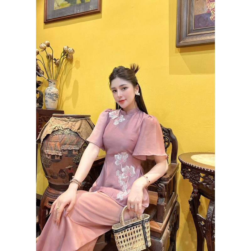 Bộ pháp phục tơ Nhật thêu hoa hàng thiết kế