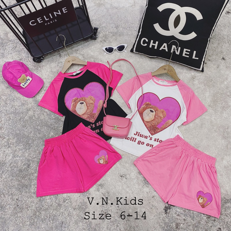 Bộ gấu ❤️ xinh xỉu cho Bé đón hè size đại 17kg - 42kg