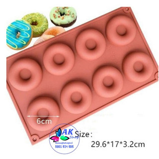 KHUÔN SILLICON 8 DONUT 6.3CM ( 2503.074)