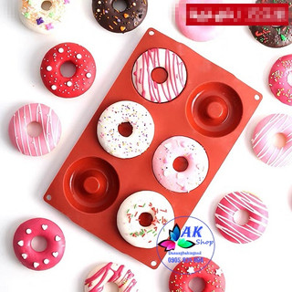 Khuôn sillicon 6 donut 6.7cm