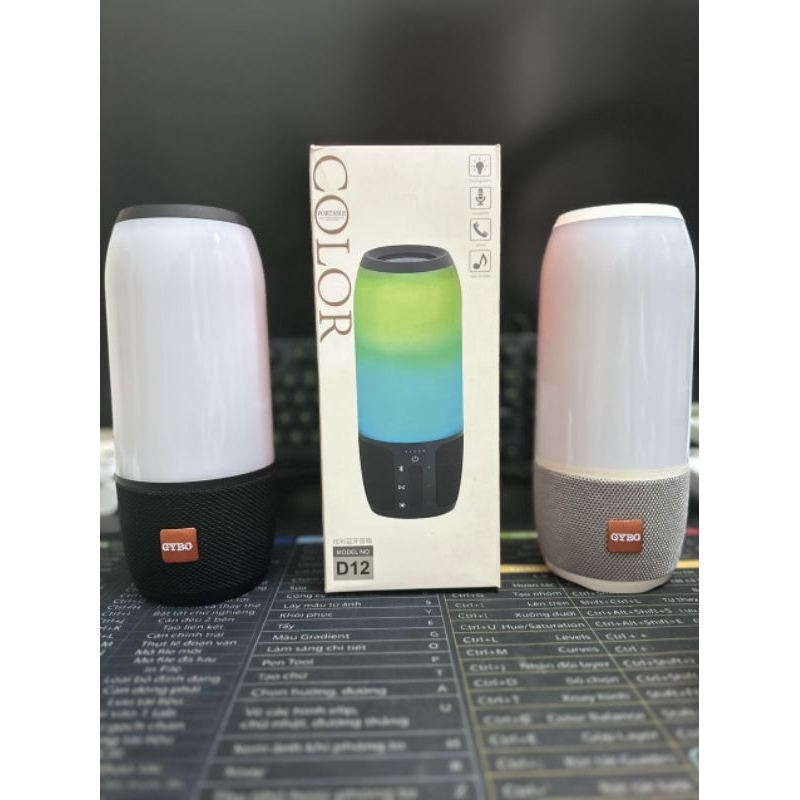 Loa Bluetooth TWS D12 Super Bass LED full Color