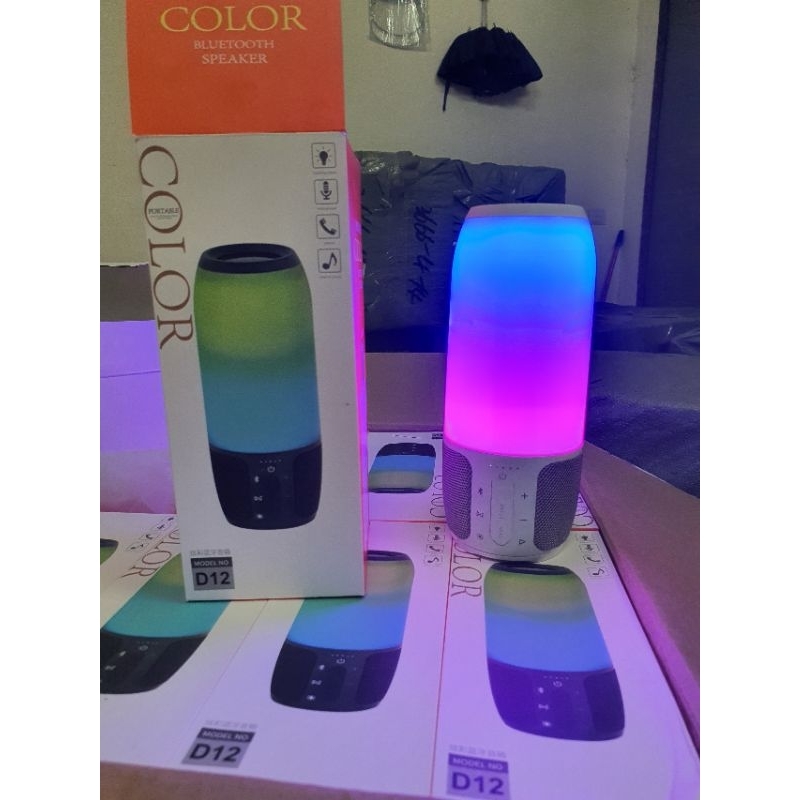 Loa Bluetooth TWS D12 Super Bass LED full Color