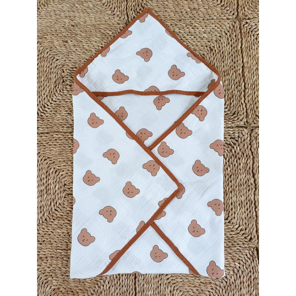 Chăn Choàng Ủ Xô Muslin Siêu Thoáng Mát Mềm Mịn Cho Bé HABY KIDS