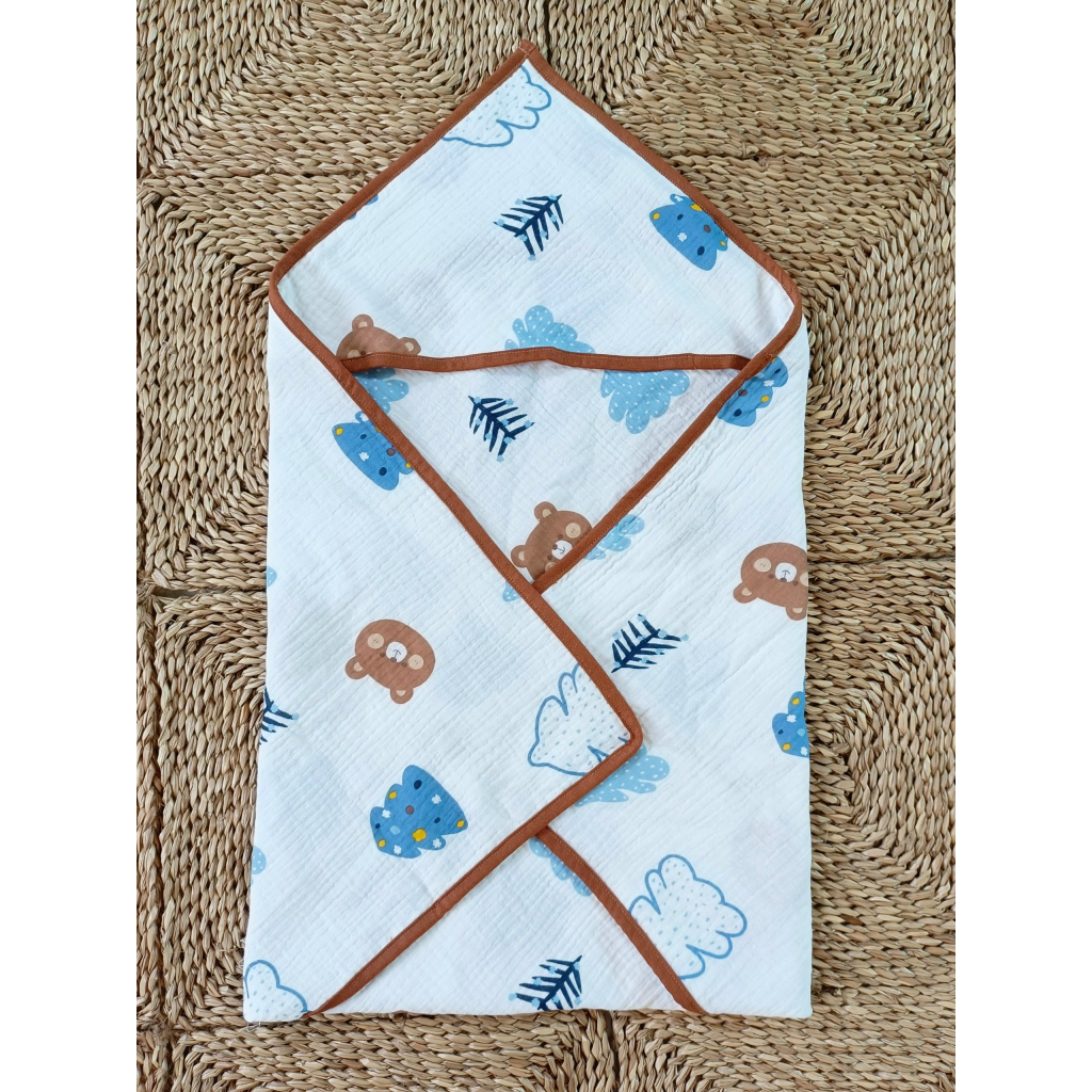 Chăn Choàng Ủ Xô Muslin Siêu Thoáng Mát Mềm Mịn Cho Bé HABY KIDS