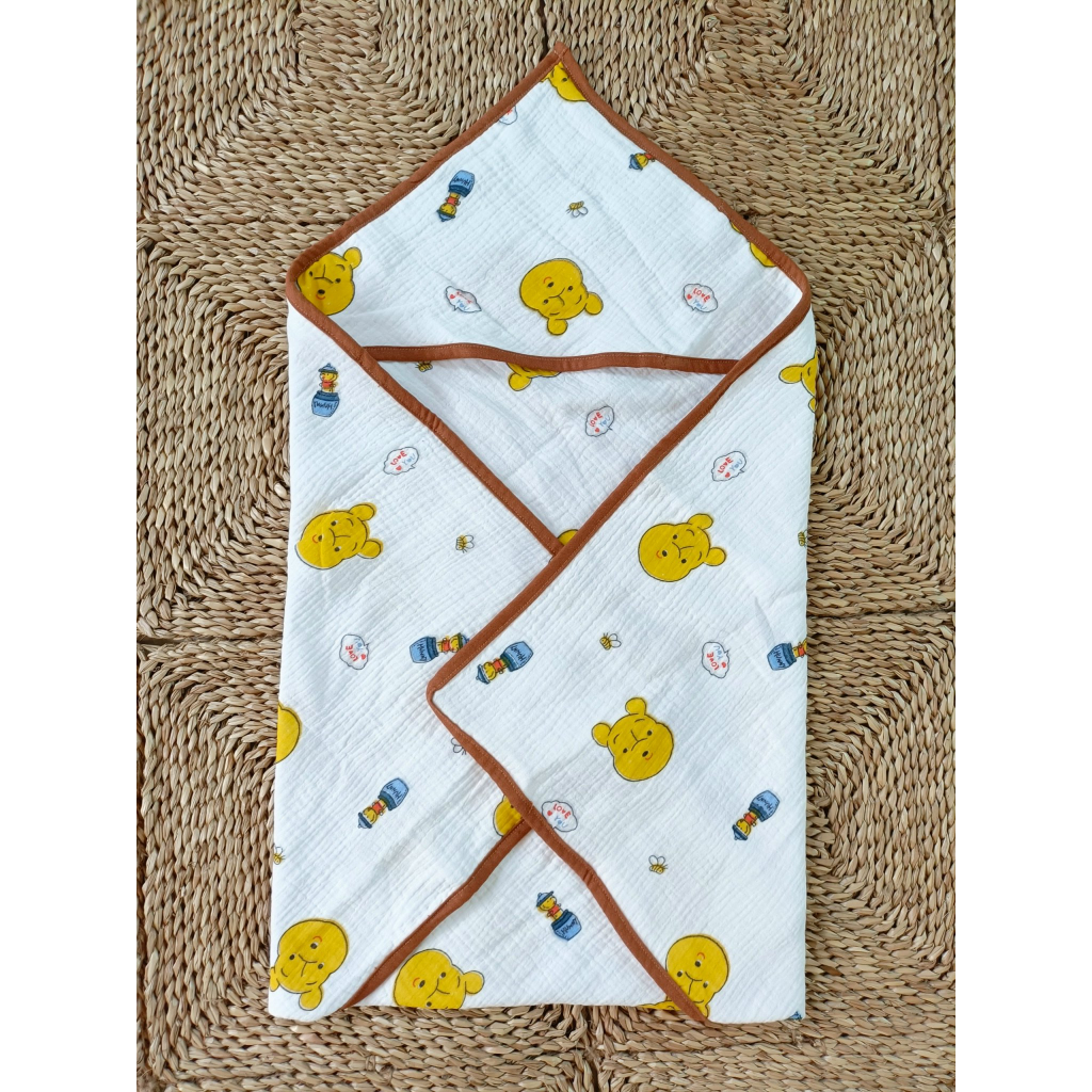 Chăn Choàng Ủ Xô Muslin Siêu Thoáng Mát Mềm Mịn Cho Bé HABY KIDS