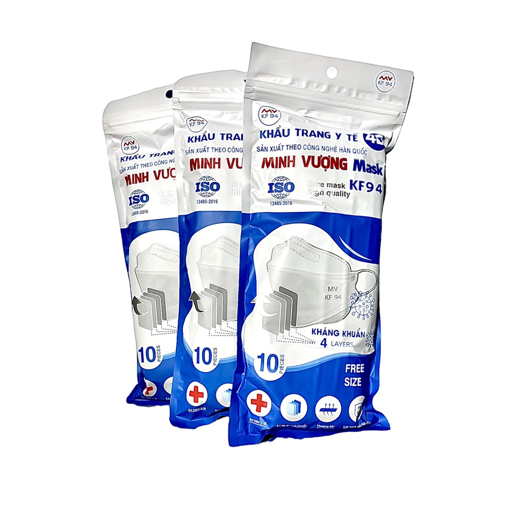 Khẩu Trang 4D Minh Vượng KF94  4 Lớp