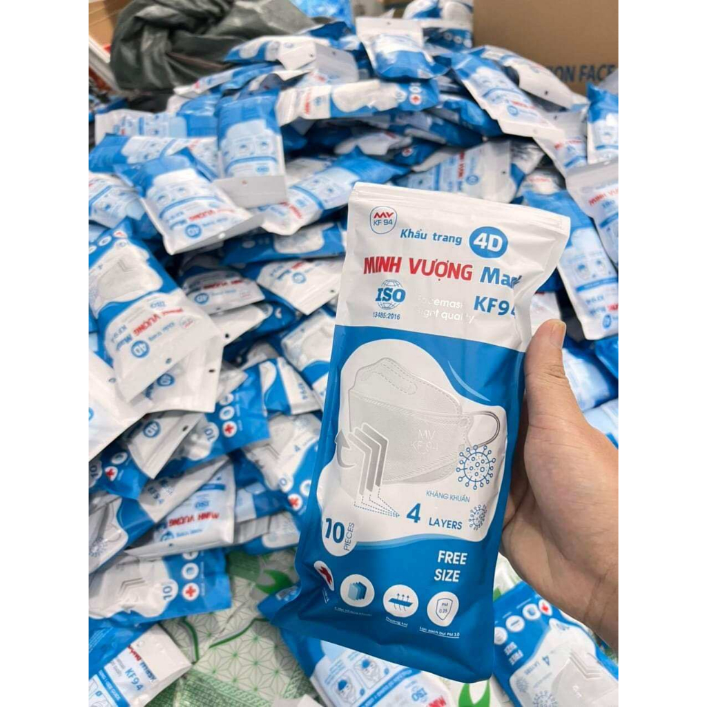 Khẩu Trang 4D Minh Vượng KF94  4 Lớp